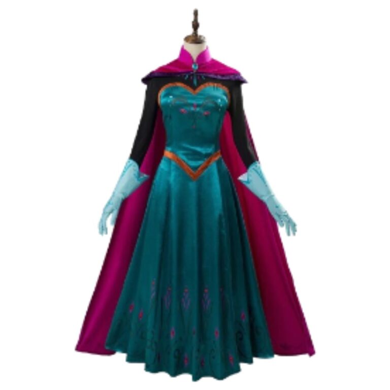 Frozen Queen Elsa Costume Gown with Cloak for Adults