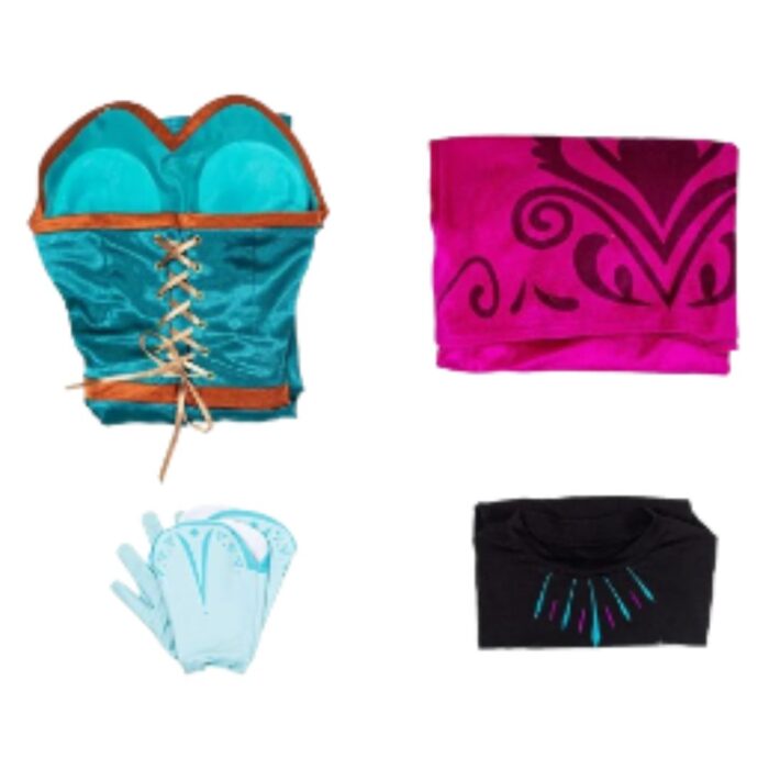 Frozen Queen Elsa Costume Gown with Cloak for Adults